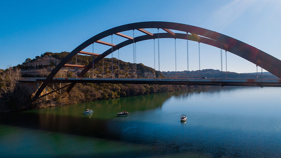 lake Austin 360 bridge Boat Town
